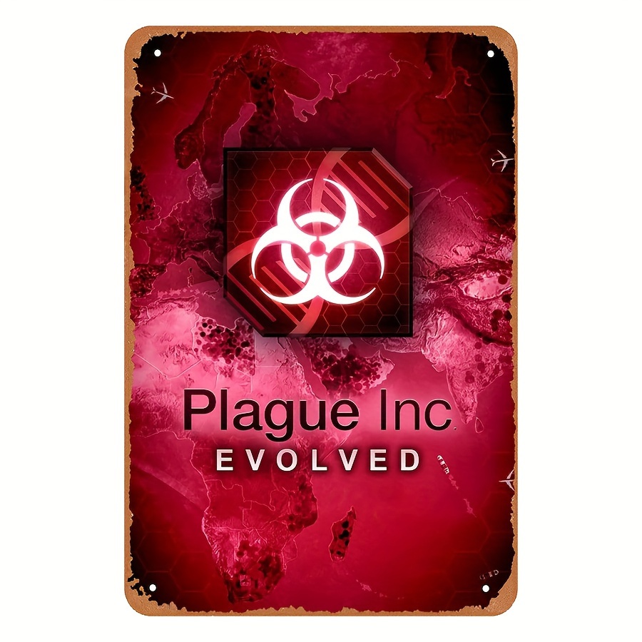 Game Retro Gaming - Insegna in Metallo Stile Vintage Plague
