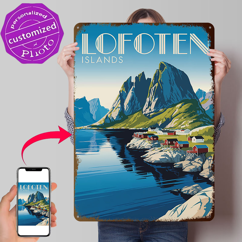 Retro Gaming Island - Poster 3D delle Isole Lofoten, Arte