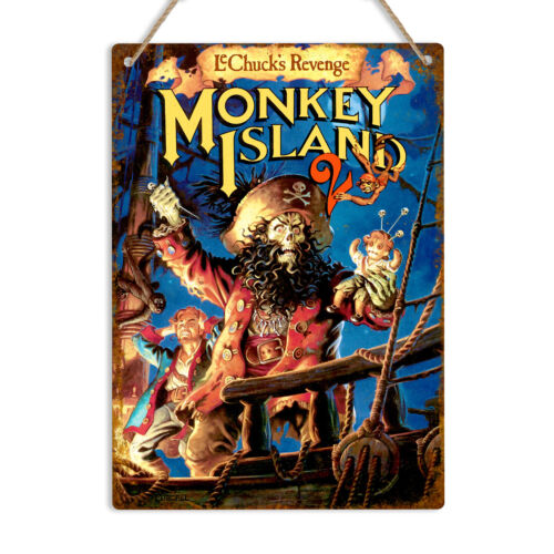 Retro Gaming Island - MONKEY ISLAND 2 Targa da parete