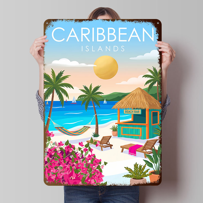 Retro Gaming Island - Poster in Latta delle Isole Caraibiche,