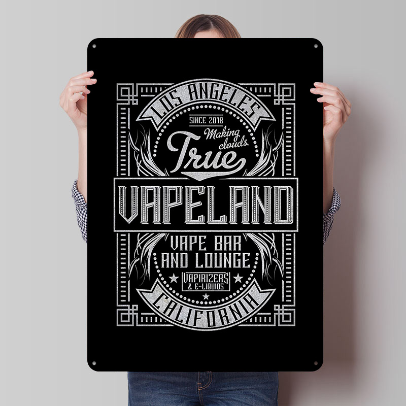 Retro Gaming Island - Vape Land Poster in banda stagnata