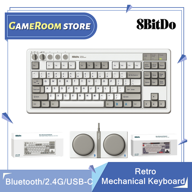 Retro Gaming Setup - Tastiera meccanica retrò 8Bitdo, tastiera da