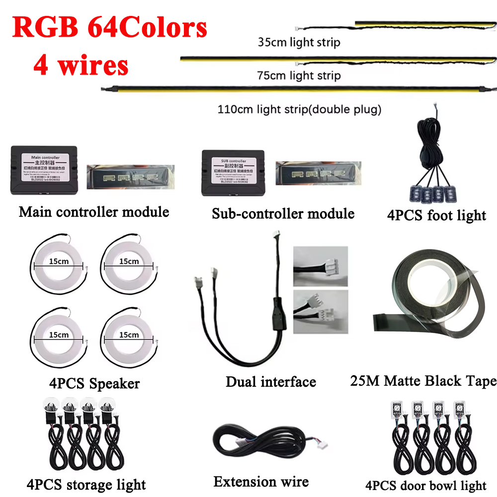 RGB 64 colori LED Kit luce amb - Controller Extension Cord recensione e prezzo
