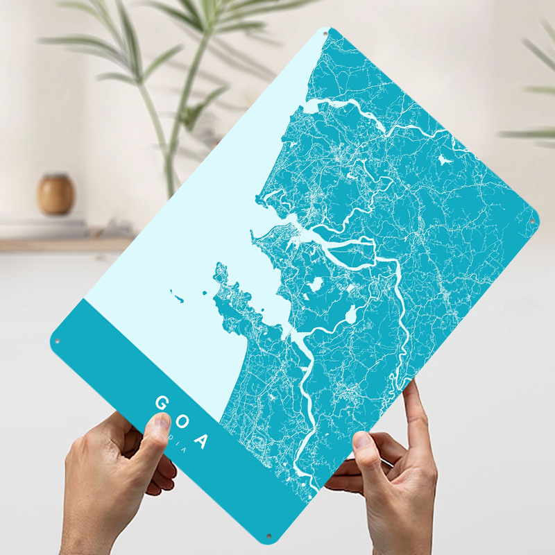 Poster con Mappa di Goa India, - Retro Gaming India recensione e prezzo