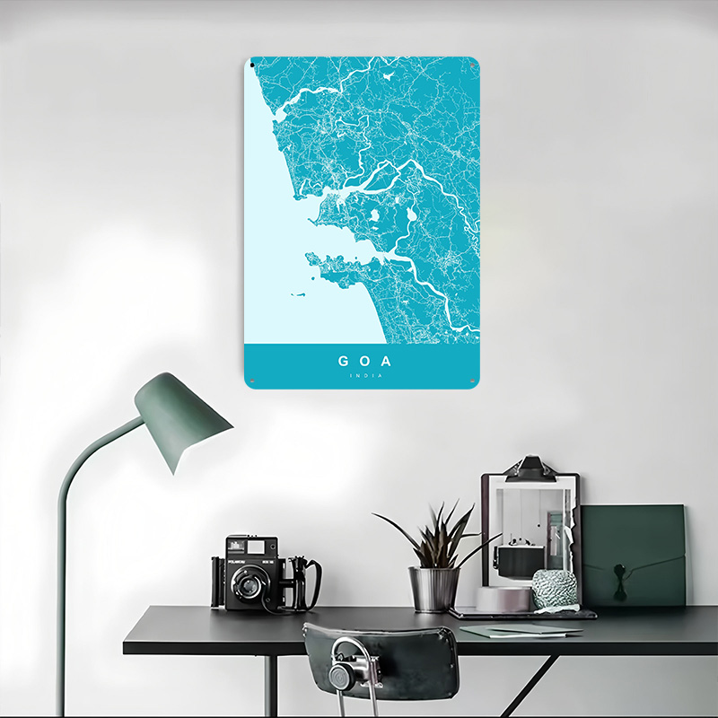 Poster con Mappa di Goa India, - Retro Gaming India recensione e prezzo