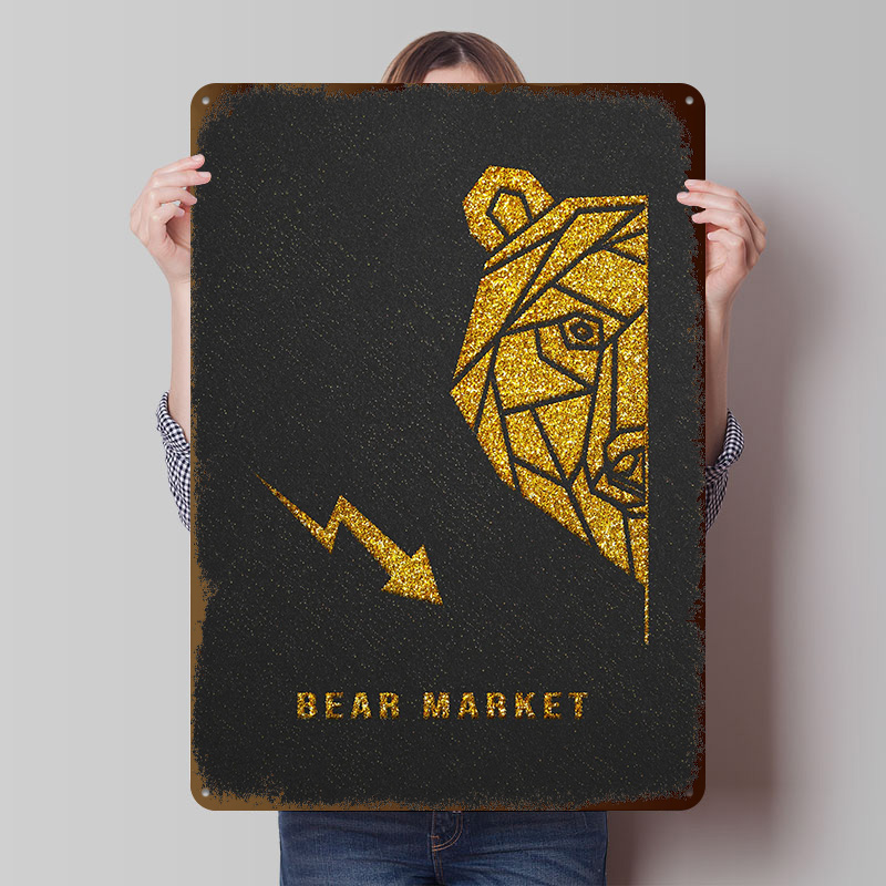 Poster Metallico Gold Bear Mar - Retro Gaming Market recensione e prezzo